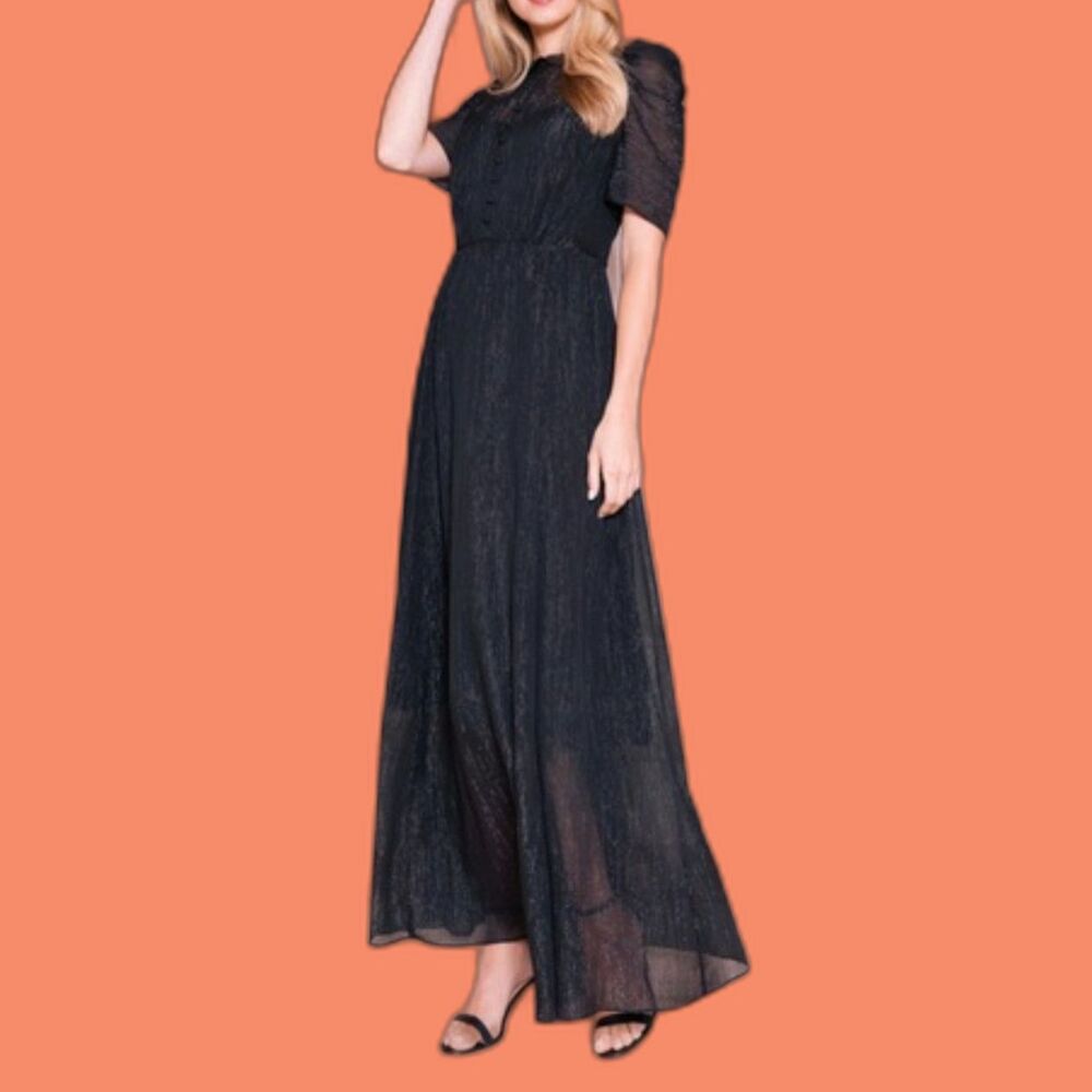 Gal Meets Glam Women's Short Sleeve Jolene Maxi Party Cocktail Dress Sz 16
